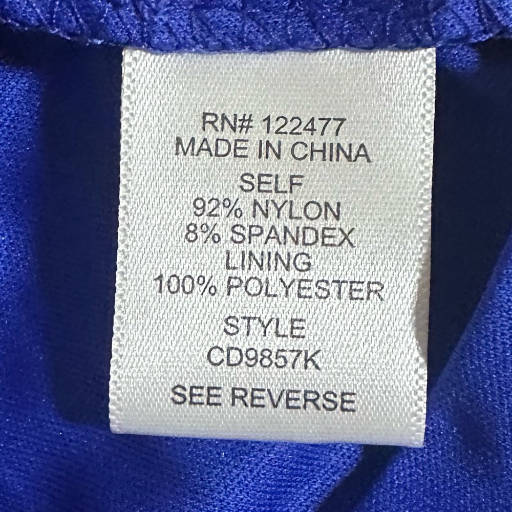 NSR Royal Blue Lace Knee Length Short Sleeve Cocktail Dress Women’s Size Small - Picture 6 of 6